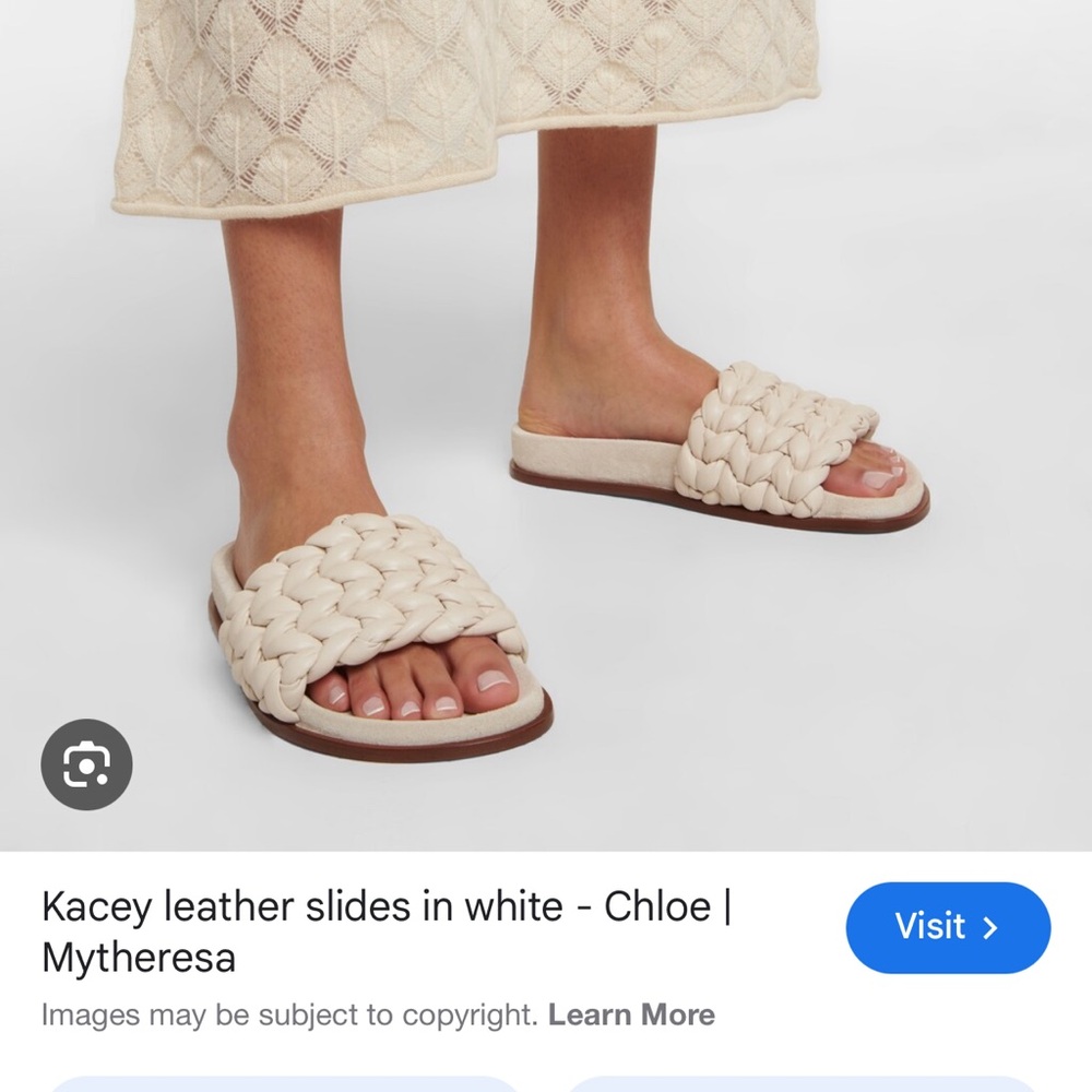 Chloe  Kacey Women's off white Leather Sandals